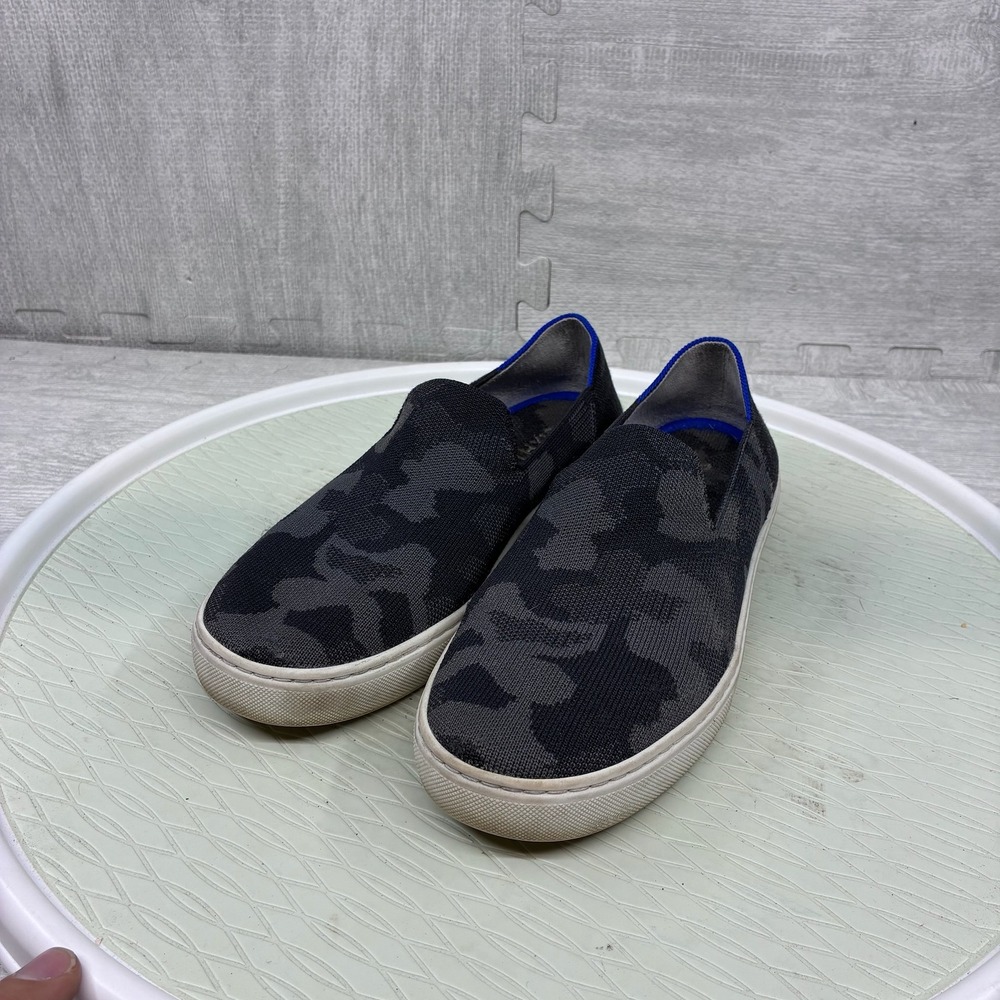 Rothy's The Sneaker Women's 8.5 Grey Camo Slip On Knit Comfort Shoes